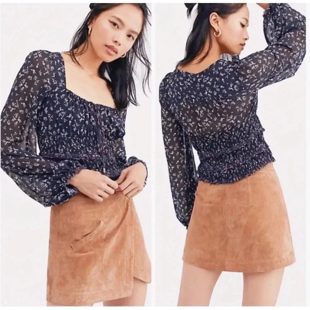 Free People Printed Lolita Top In Black Combo